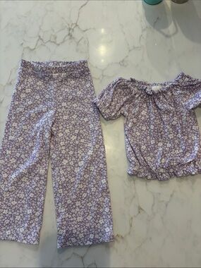 Floral Two-Piece Set in Lavender - Comfortable Sleepwear